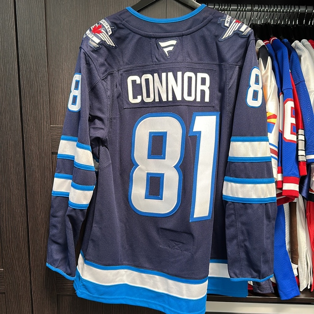 Kyle Connor Winnipeg Jets Fanatics Home Premium Jersey - Navy - Picture 7 of 7